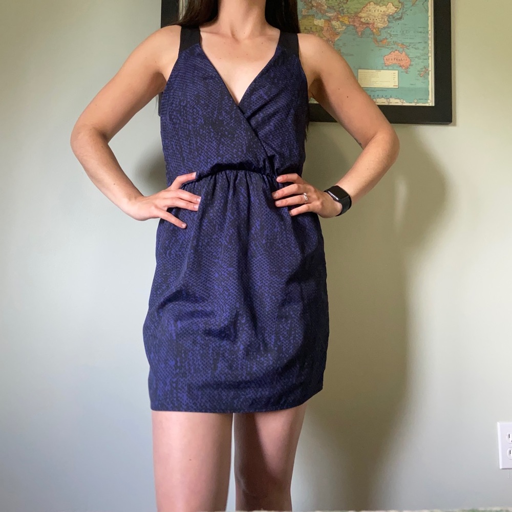 SALE 🎉Lush. Dress - blue snakeskin print
